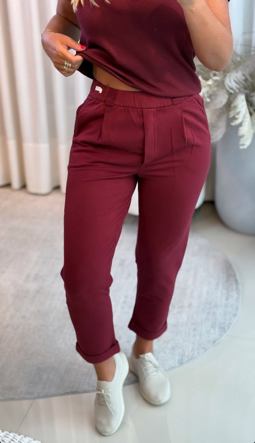 Calça em algodão modelo alfaiataria Biamar