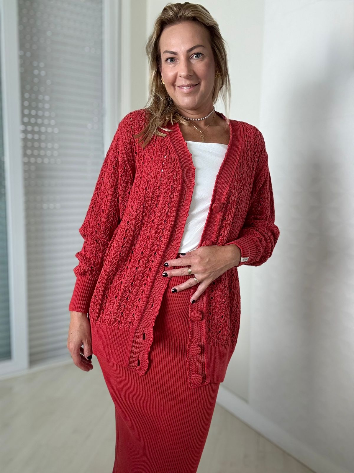Casaco Biamar em algodão oversized com botões revestido