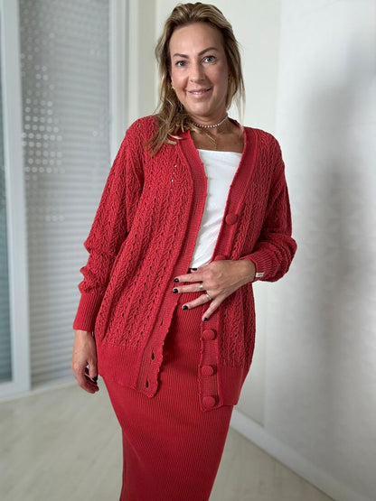 Casaco Biamar em algodão oversized com botões revestido