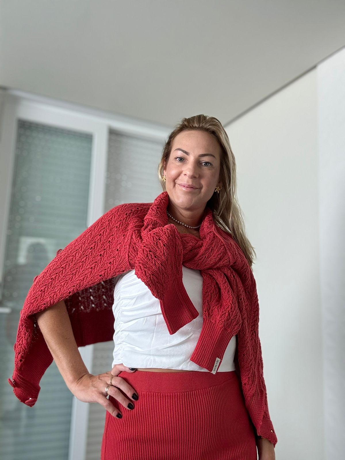 Casaco Biamar em algodão oversized com botões revestido