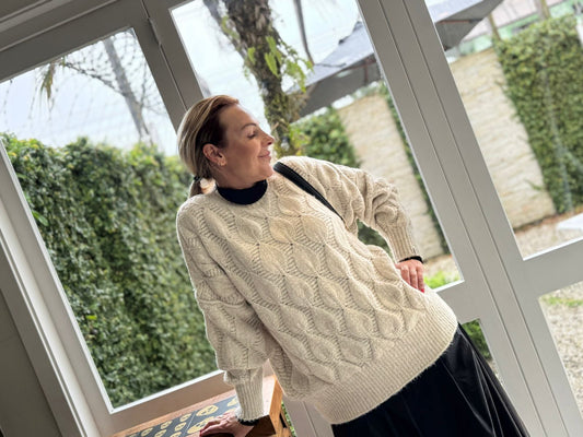 Blusa alongada com decote redondo Biamar 12402