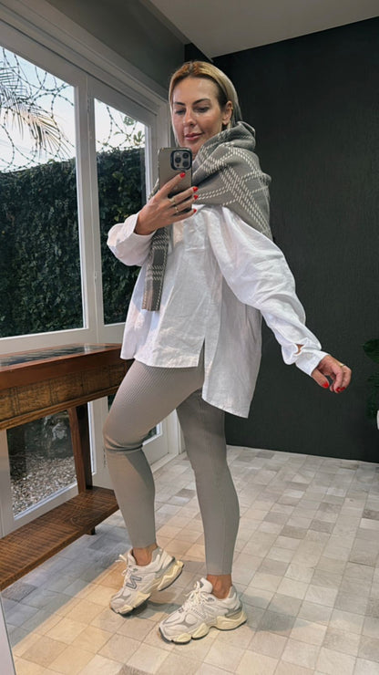 CAMISA BIAMAR MULLET DE LINHO COM MANGAS DE CAVA POSTA