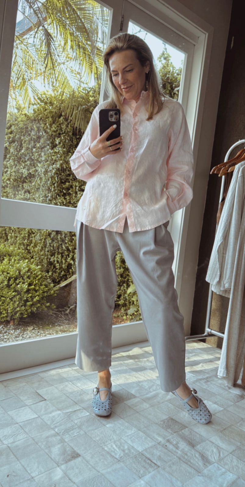 CAMISA BIAMAR MULLET DE LINHO COM MANGAS DE CAVA POSTA