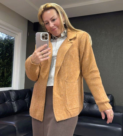 Blazer com ombreira e bolso Biamar  11653