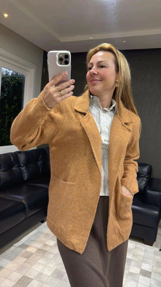 Blazer com ombreira e bolso Biamar  11653