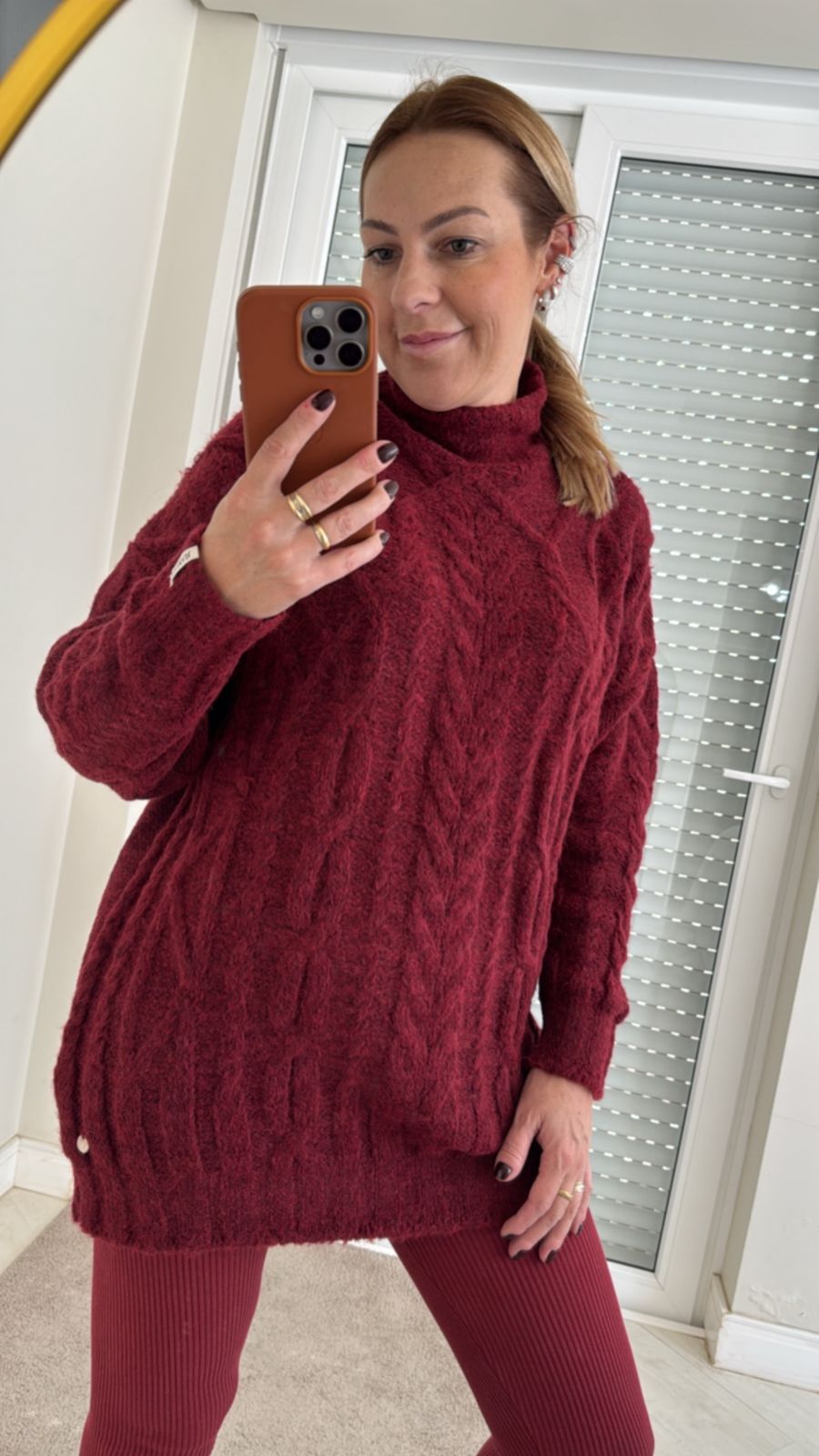 Blusa alongada com tecimento em tranças Biamar 12455