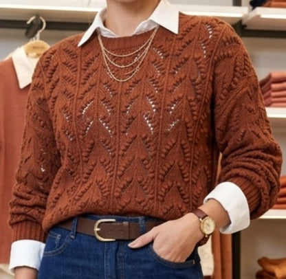 Blusa em algodão com ponto vazado Biamar 12186
