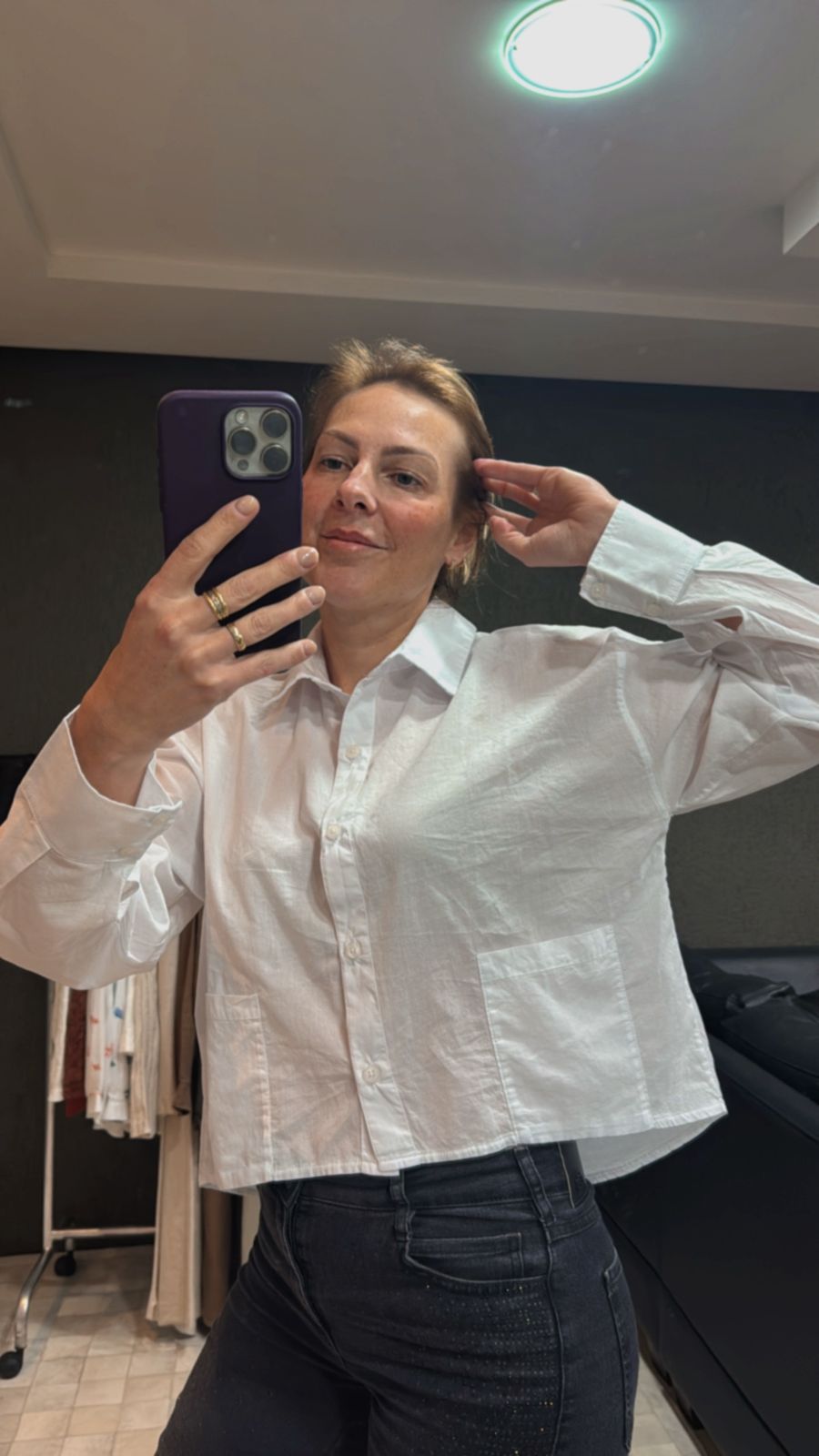 CAMISA MULLET EM ALGODÃO COM BOTÕES E MANGAS DE CAVA POSTA BIAMAR 12007