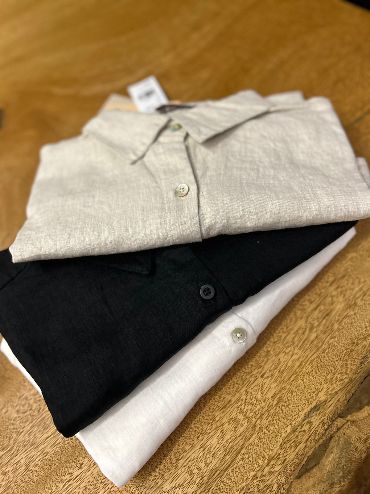 CAMISA BIAMAR MULLET DE LINHO COM MANGAS DE CAVA POSTA