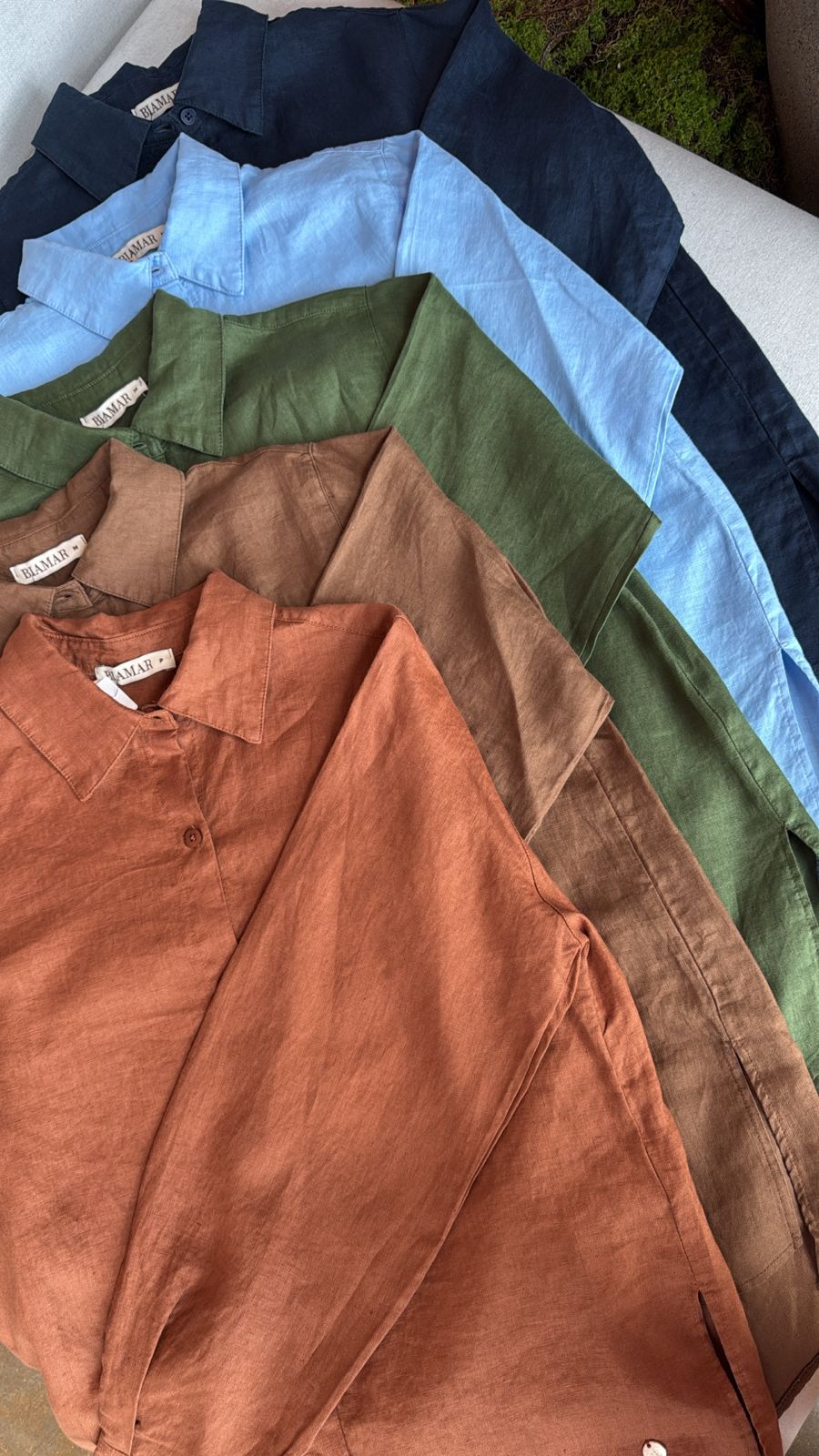CAMISA BIAMAR MULLET DE LINHO COM MANGAS DE CAVA POSTA