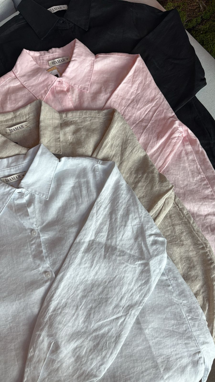 CAMISA BIAMAR MULLET DE LINHO COM MANGAS DE CAVA POSTA