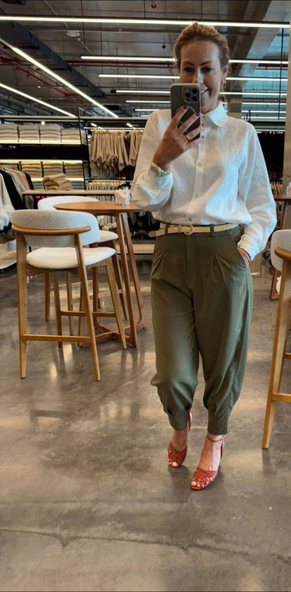 CAMISA BIAMAR MULLET DE LINHO COM MANGAS DE CAVA POSTA