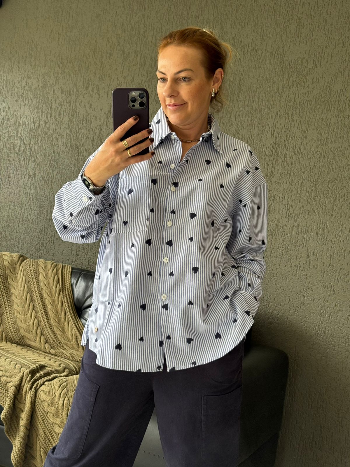 CAMISA EM ALGODÃO BORDADO MINI CORAÇÃO BIAMAR