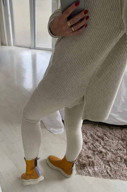 Calça canelada em fio pluma exclusivo Biamar 12475