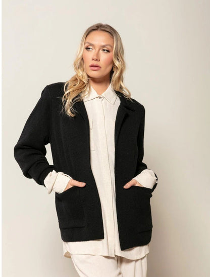 Blazer com ombreira e bolso Biamar  11653