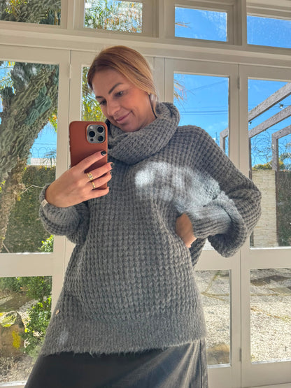 Blusa Biamar com fenda nas laterais e gola removível 11889