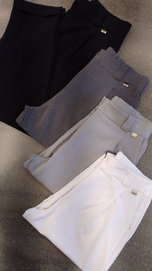 CALÇA BIAMAR DE ALFAIATARIA COM BARRA DOBRADA 12567