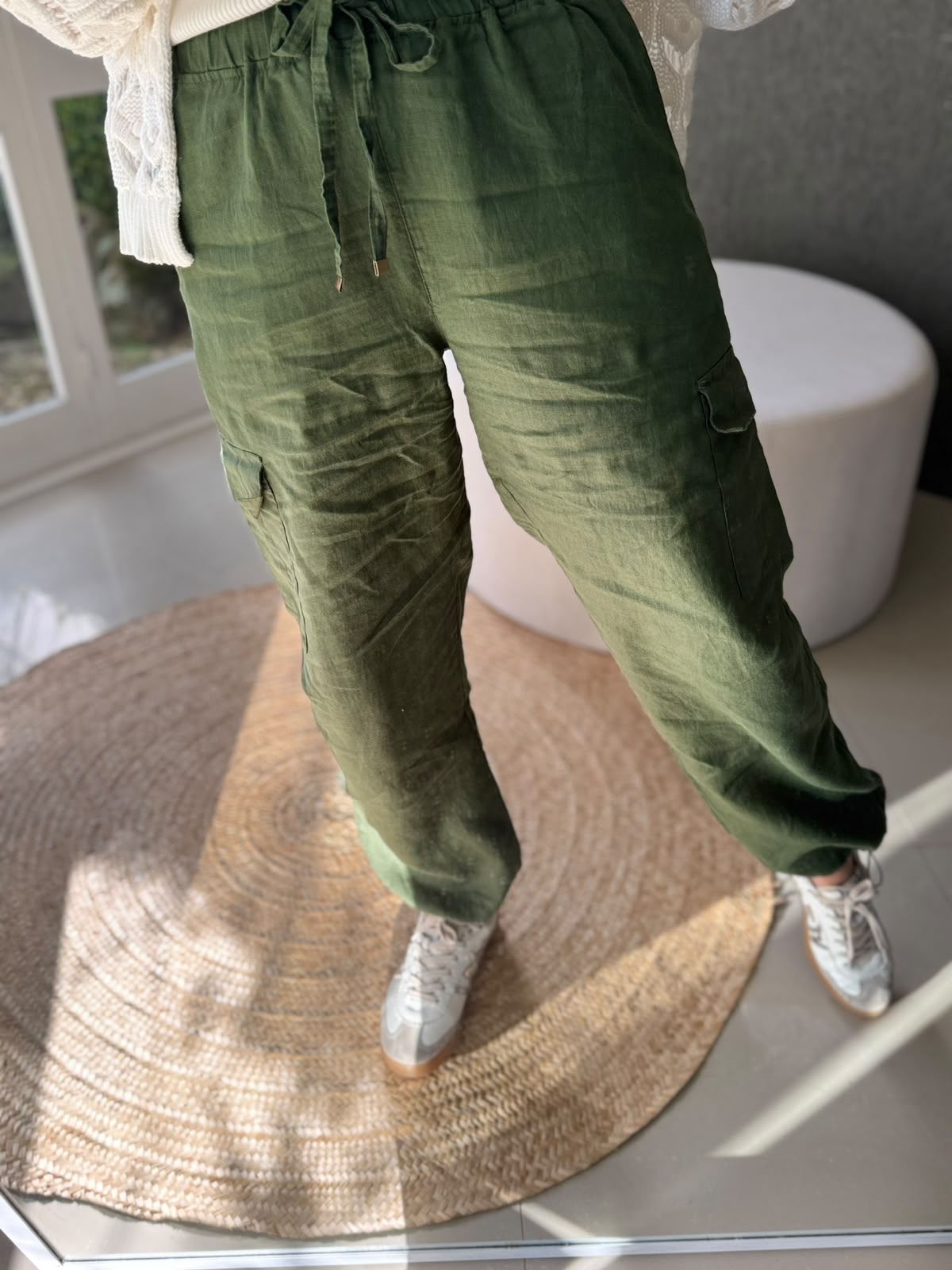 Calça cargo 100% linho Biamar 12274