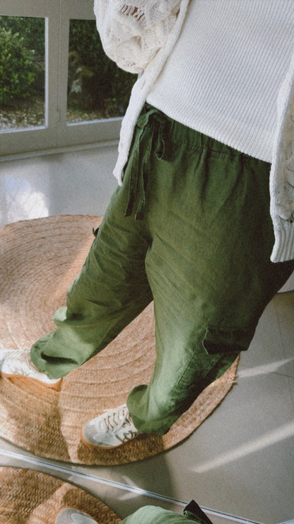 Calça cargo 100% linho Biamar 12274