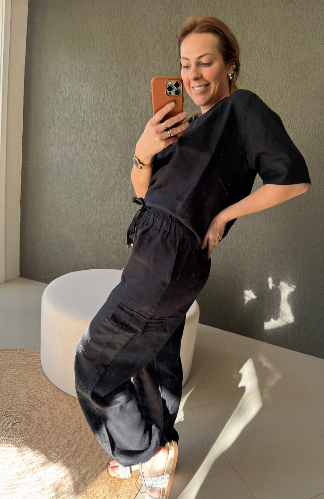 Calça cargo 100% linho Biamar 12274