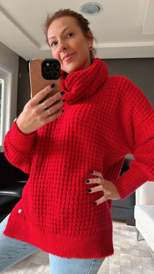 Blusa Biamar com fenda nas laterais e gola removível 11889