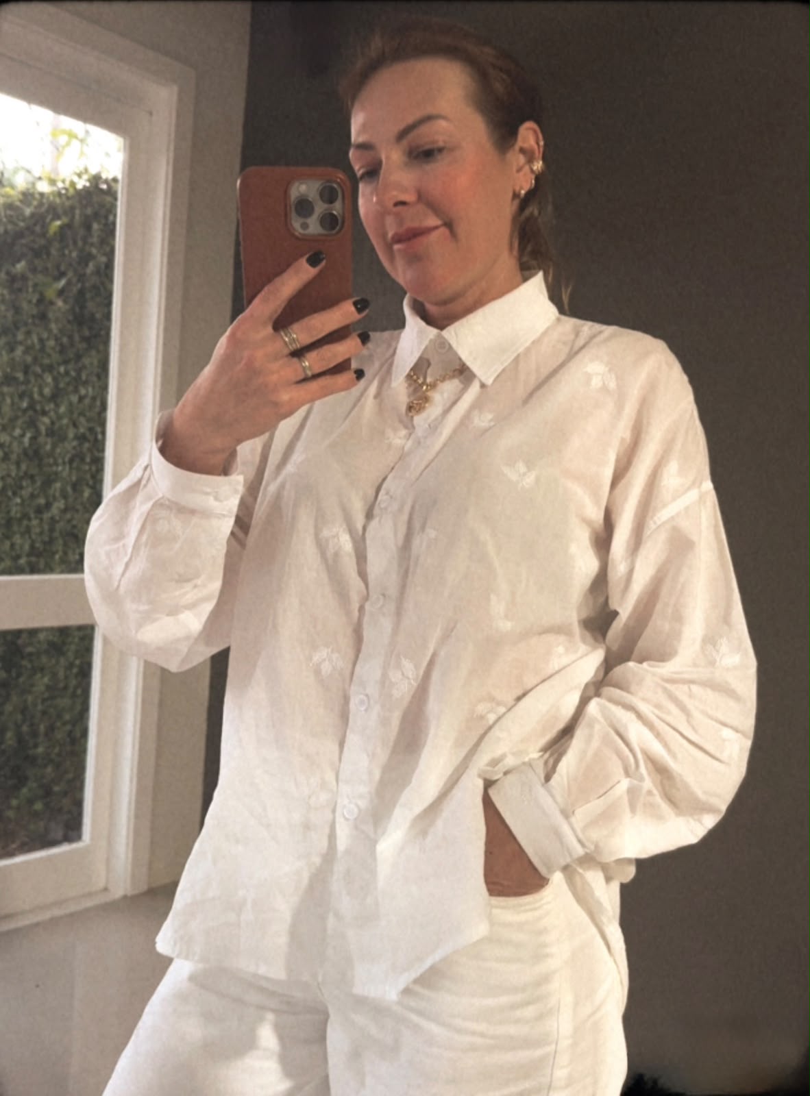 Camisa em tecido bordado Biamar 12295
