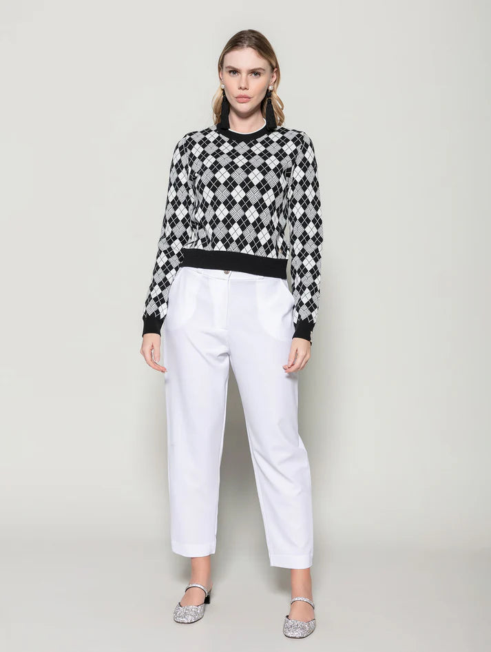 Casaco com fechamento em zíper e gola em pele fake Biamar 12430