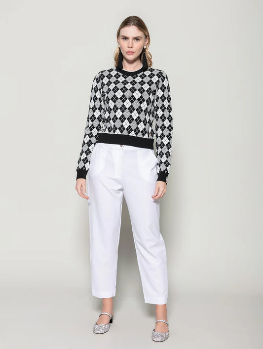 Casaco com fechamento em zíper e gola em pele fake Biamar 12430