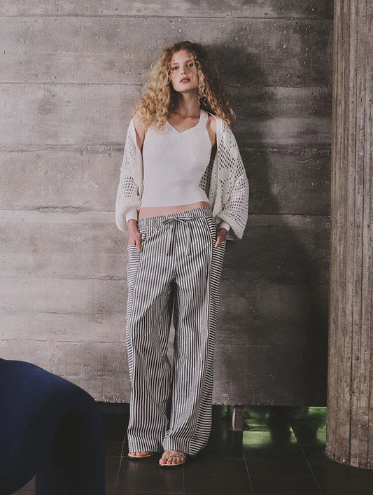 Calça com padronagem listrada Biamar 12290