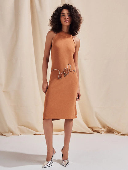 Vestido com gola alta Biamar 12549