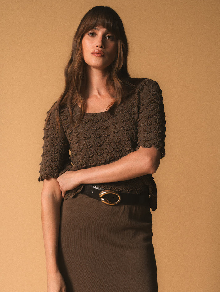Blusa de algodão em ponto araucária Biamar 12444