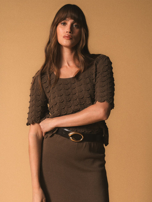 Blusa de algodão em ponto araucária Biamar 12444