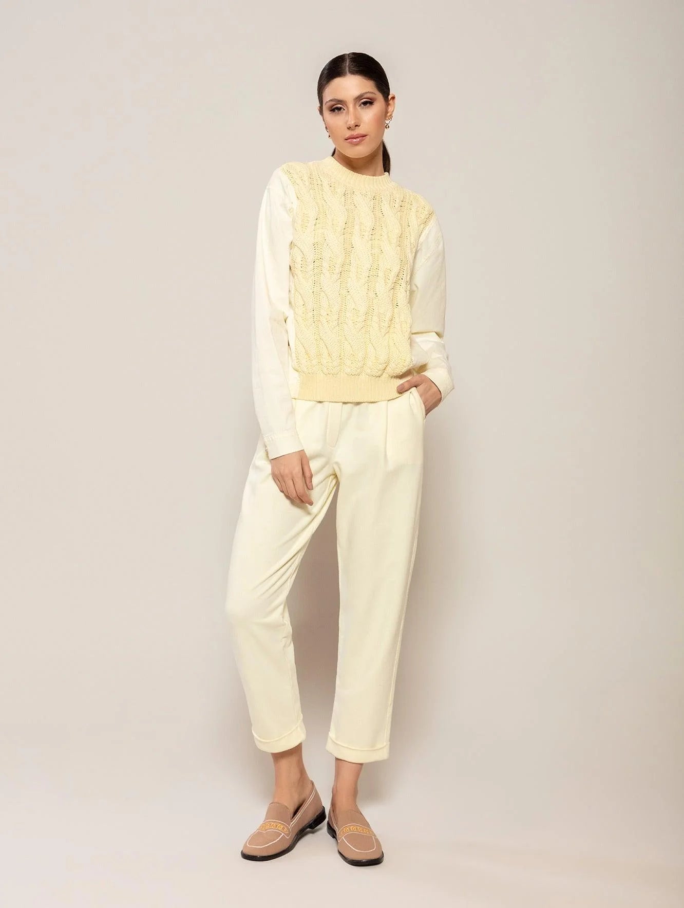 Calça em algodão modelo alfaiataria Biamar