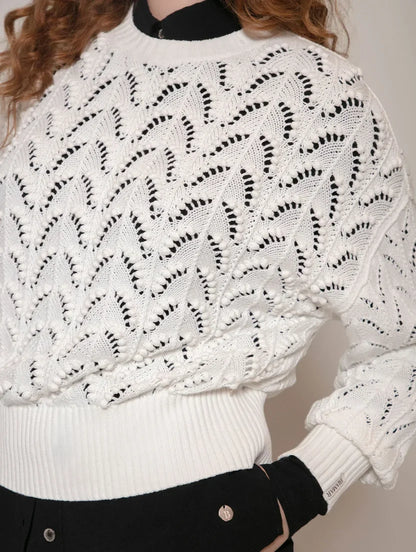 Blusa em algodão com ponto vazado Biamar 12186