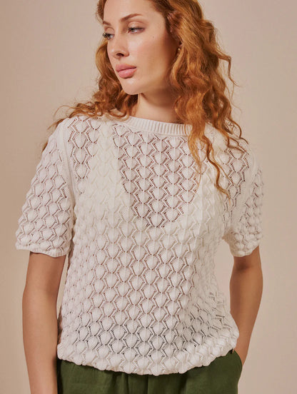 Blusa em ponto vazado Biamar 12541