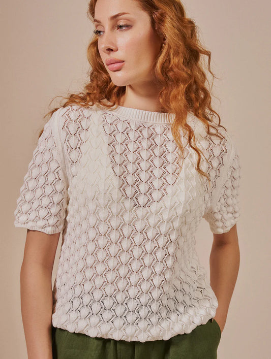 Blusa em ponto vazado Biamar 12541