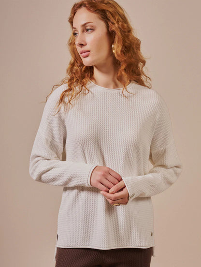 Blusa com tecimento zigue-zague Biamar 12499
