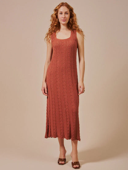 Vestido em ponto trançado Biamar 12543