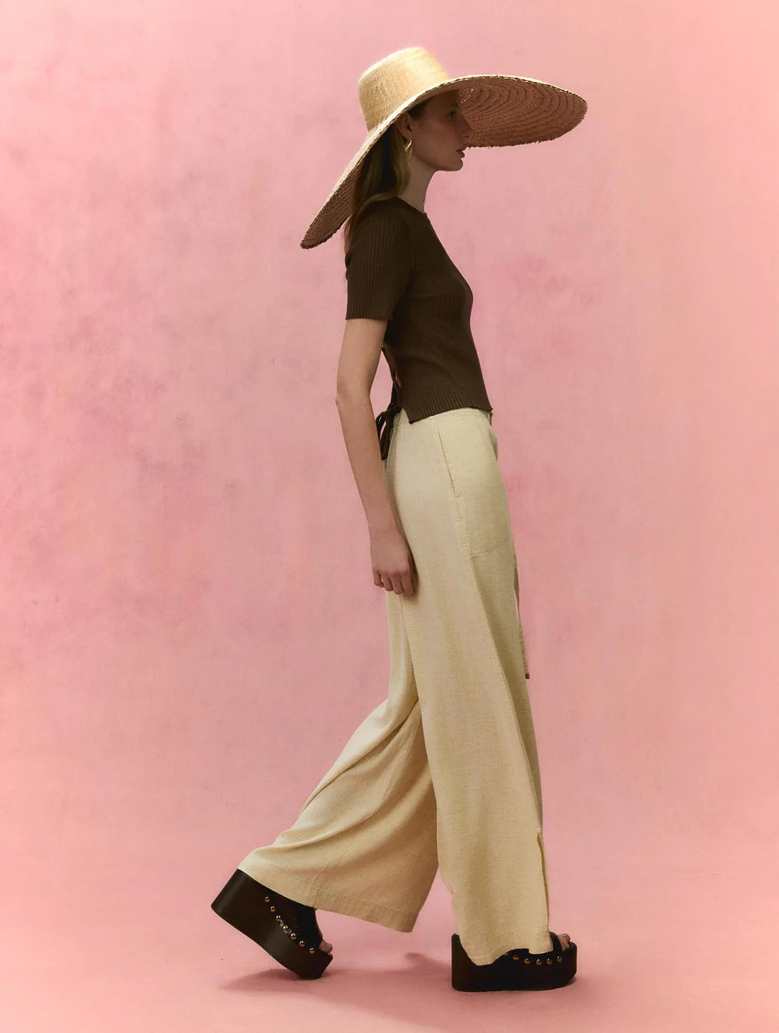 CALÇA PANTALONA COM BOLSO FACA E CORDÃO AJUSTÁVEL BIAMAR 12083