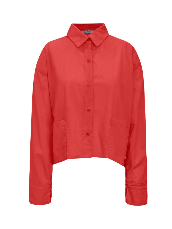 CAMISA MULLET EM ALGODÃO COM BOTÕES E MANGAS DE CAVA POSTA BIAMAR 12007