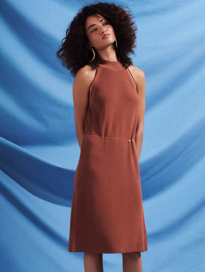 Vestido com gola alta Biamar 12549