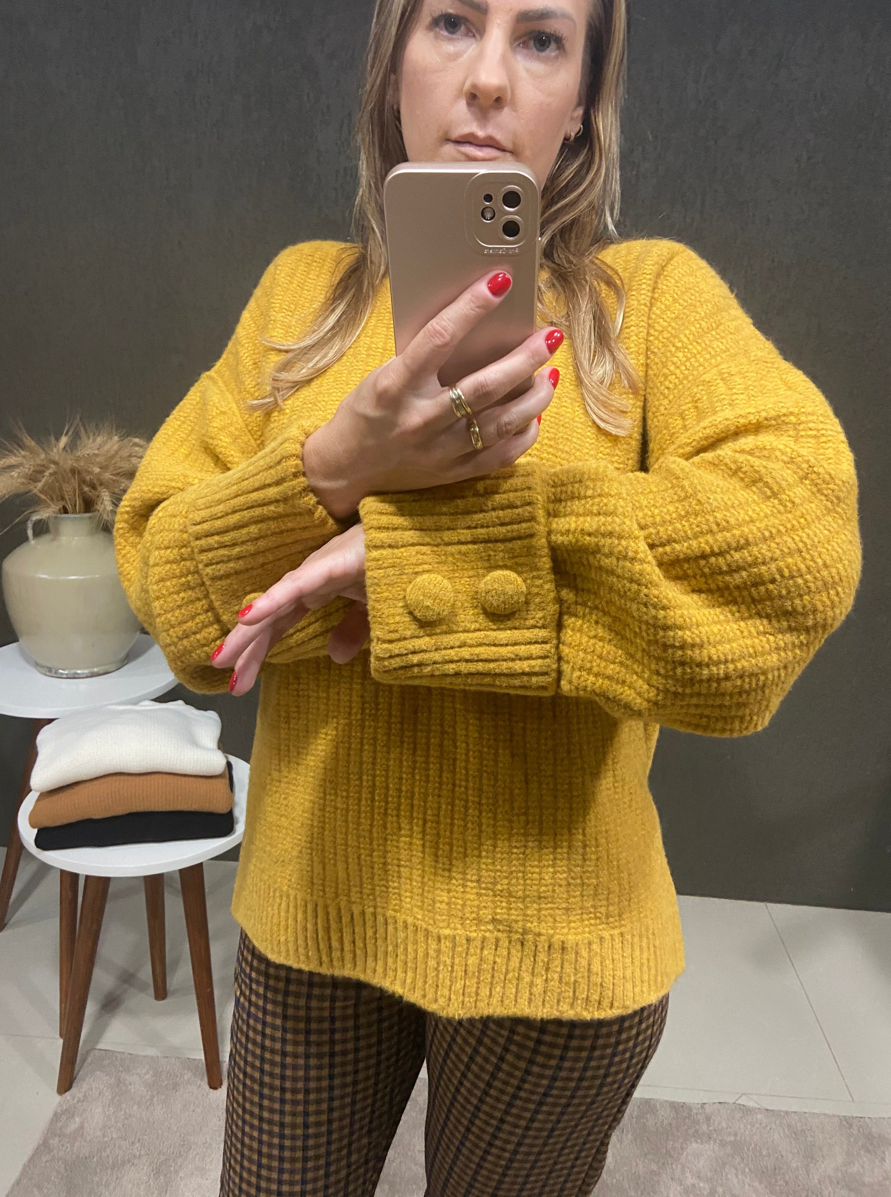 BLUSA BIAMAR OVERSIZED COM PUNHOS DOBRADOS